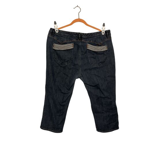 Venezia Women's Blue Denim Crop Capris Size 24 - Picture 4 of 8